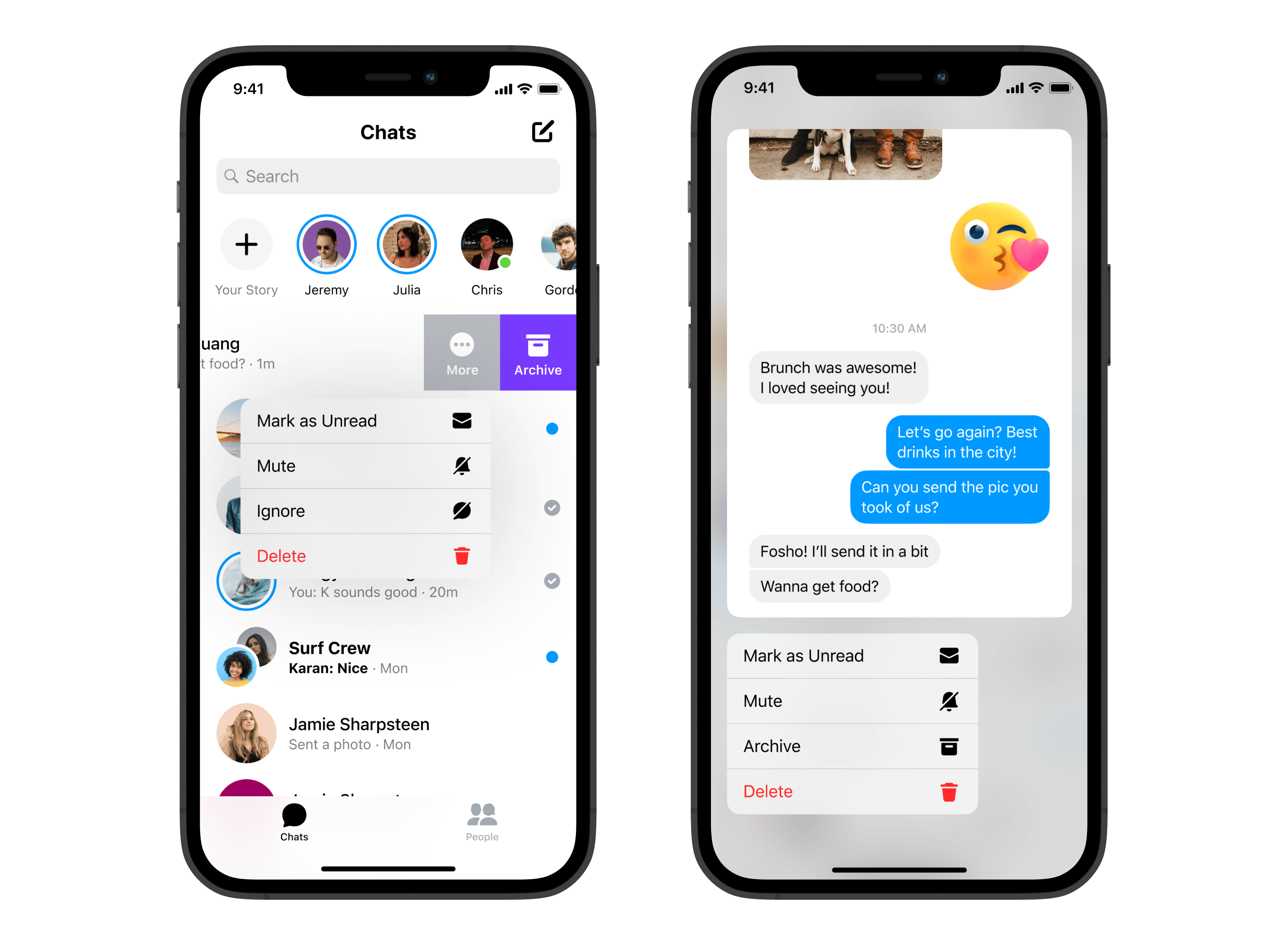 Messenger Thread Actions